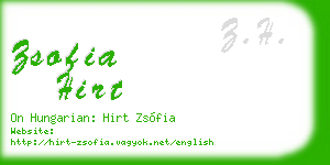 zsofia hirt business card