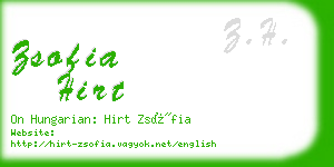 zsofia hirt business card